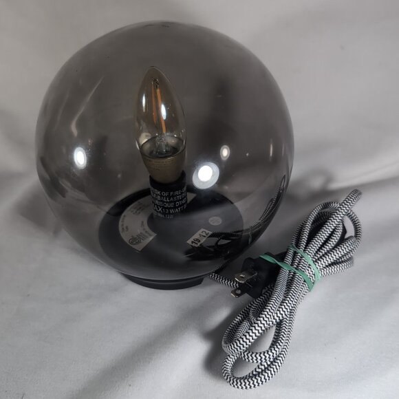 Vintage Ikea Smoke Gray Fado Round Orb Table Desk Lamp TESTED WORKING - Picture 14 of 14